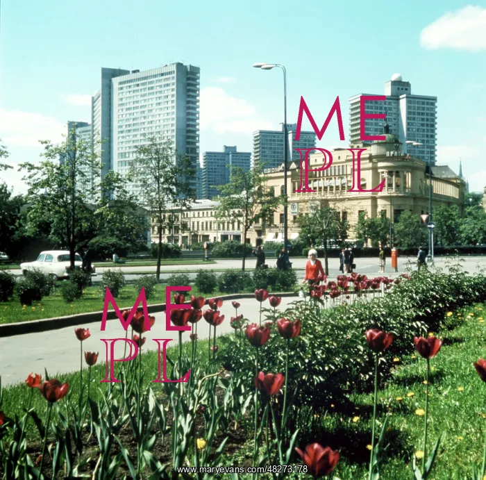 : Arbatskaya Square in Moscow, 1974 : Arbatskaya Square in Moscow, 1974