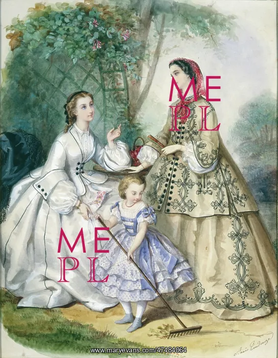  : The Arbour – little girl with a rake