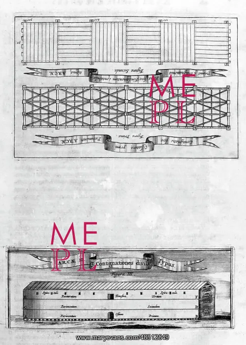 : Arca Noe, (building the ark), by Athanasius Kircher : Arca Noe, (building the ark), by Athanasius Kircher