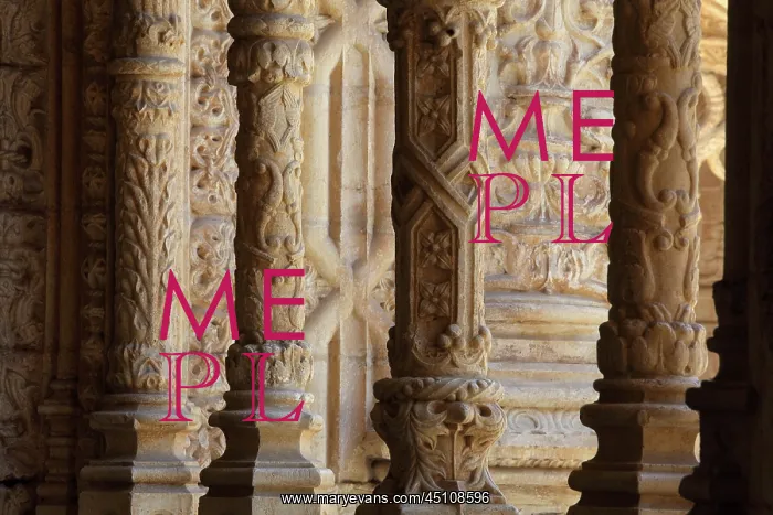 : Arcade, Cloister, Jeronimos Monastery, Lisbon, Portugal : Arcade, Cloister, Jeronimos Monastery, Lisbon, Portugal