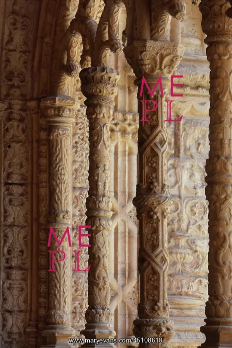 : Arcade, Cloister, Jeronimos Monastery, Lisbon, Portugal : Arcade, Cloister, Jeronimos Monastery, Lisbon, Portugal