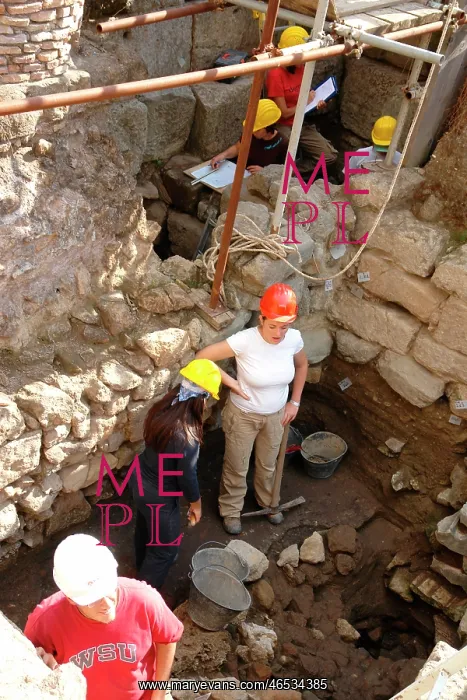 : Archaeological excavations, Roman Forum, Rome, Italy : Archaeological excavations, Roman Forum, Rome, Italy