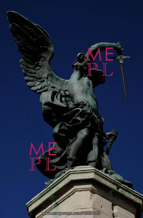 : Archangel Michael, 1753. Statue by Peter Anton von Verschaff : Archangel Michael, 1753. Statue by Peter Anton von Verschaff