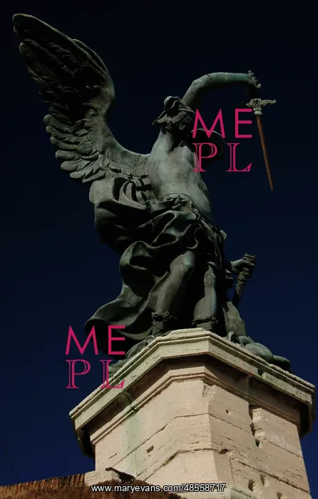 : Archangel Michael, 1753. Statue by Peter Anton von Verschaff : Archangel Michael, 1753. Statue by Peter Anton von Verschaff
