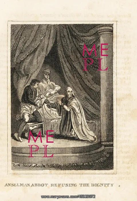 : Archbishop Anselm exiled by the English king, 12th century : Archbishop Anselm exiled by the English king, 12th century