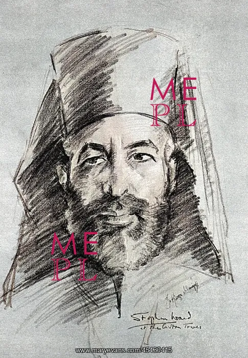 : Archbishop Makarios III, as sketched by Stephen Ward, 1961 : Archbishop Makarios III, as sketched by Stephen Ward, 1961