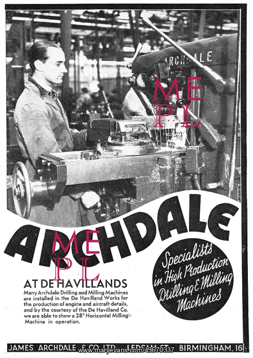 : Archdale Machine Tools At De Havilland : Archdale Machine Tools At De Havilland