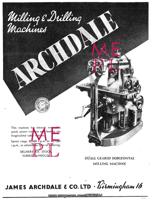 : Archdale Manufacturing Machines : Archdale Manufacturing Machines