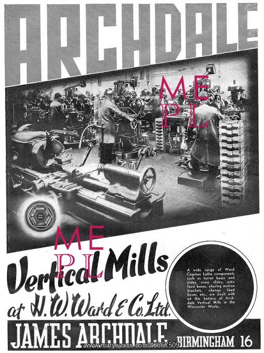 : Archdale Vertical Mills : Archdale Vertical Mills