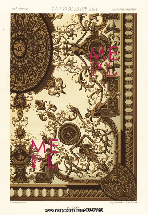 : Arched gilded ceiling, 17th century : Arched gilded ceiling, 17th century