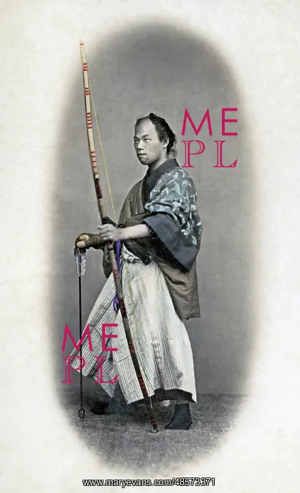  : Archer with bow and arrow, Japan, circa 1870