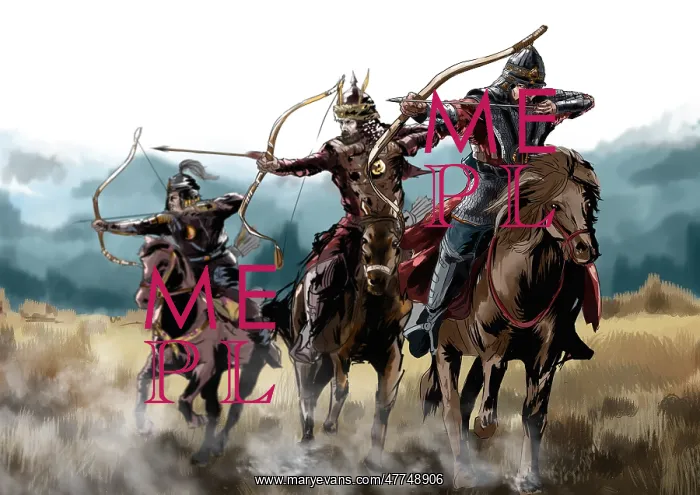 : Archers on horseback, Central Asia : Archers on horseback, Central Asia