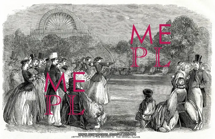 : Archery at Crystal Palace 1859 : Archery at Crystal Palace 1859