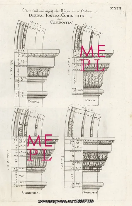 : Arches in the Doric, Ionic, Corinthian and Composite orders : Arches in the Doric, Ionic, Corinthian and Composite orders