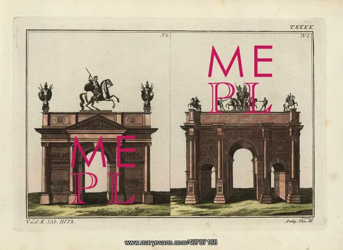 : Arches of Triumph of Domitian and of Septimius Severus : Arches of Triumph of Domitian and of Septimius Severus