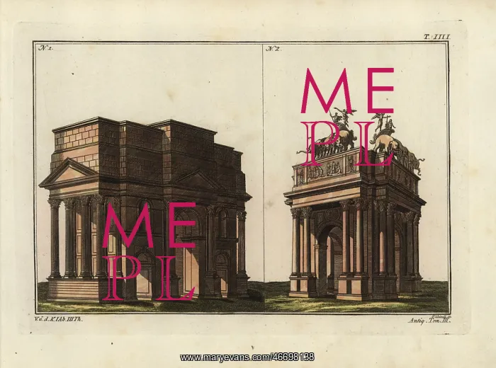 : Arches of Triumph of Gauis Marius and of Domitian : Arches of Triumph of Gauis Marius and of Domitian