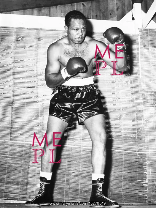: Archie Moore at Kenwood Camp, while training for : Archie Moore at Kenwood Camp, while training for