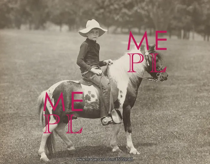 : Archie Roosevelt, 9 years old, on his pony Algonquin : Archie Roosevelt, 9 years old, on his pony Algonquin