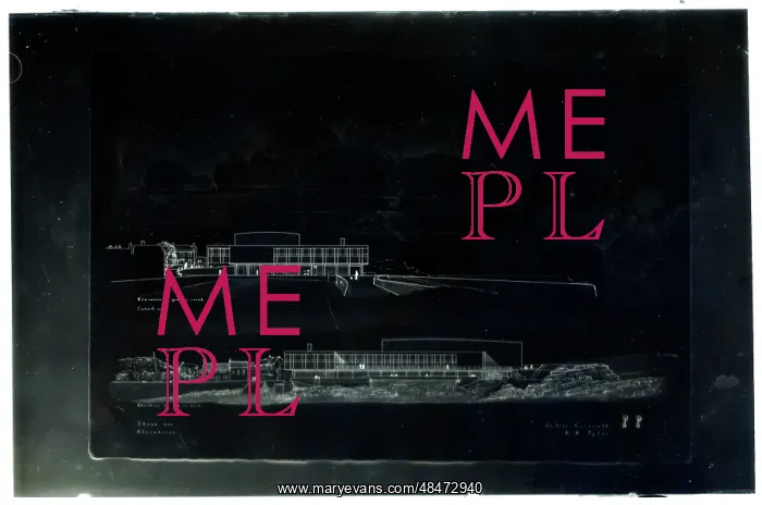 : Architect's Drawing Negative - Plans for Elevation to Quay : Architect's Drawing Negative - Plans for Elevation to Quay