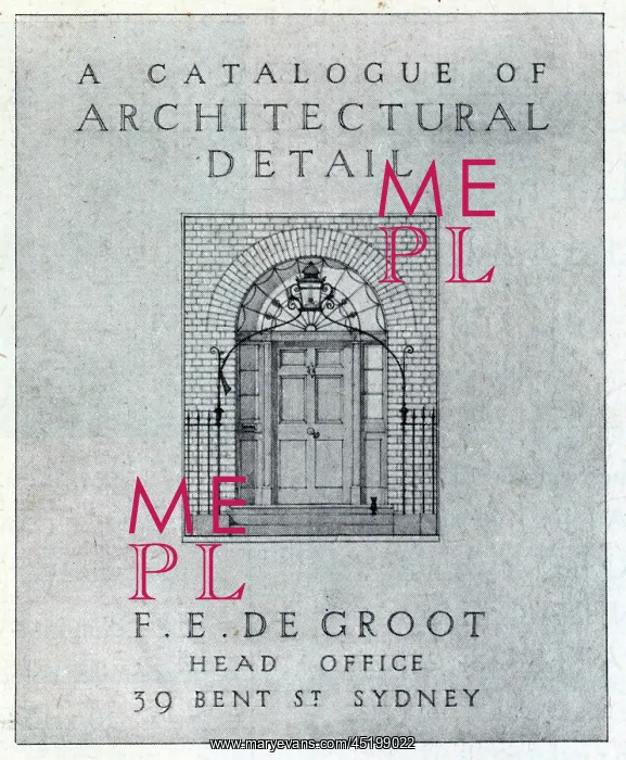 : Architectural Detail Catalogue Advertisement : Architectural Detail Catalogue Advertisement
