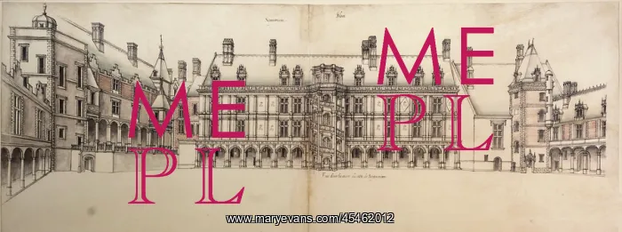 : Architectural drawing, Chateau Royal de Blois : Architectural drawing, Chateau Royal de Blois