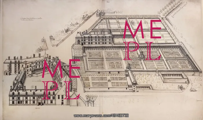 : Architectural drawing, Chateau Royal de Blois : Architectural drawing, Chateau Royal de Blois