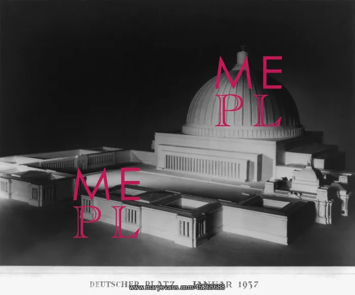 : Architectural model of Berlin Volkshalle designed : Architectural model of Berlin Volkshalle designed