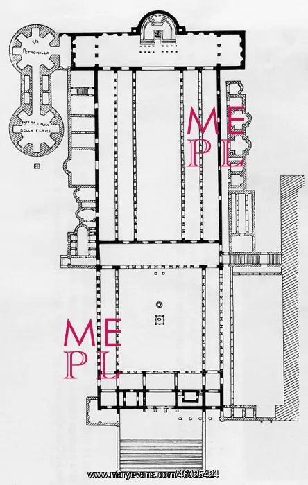 : architecture, floor plans, Old Saint Peter's : architecture, floor plans, Old Saint Peter's