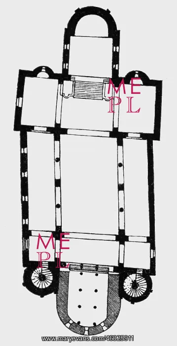 : architecture, floor plans, Saint Cyriacus Abbey : architecture, floor plans, Saint Cyriacus Abbey