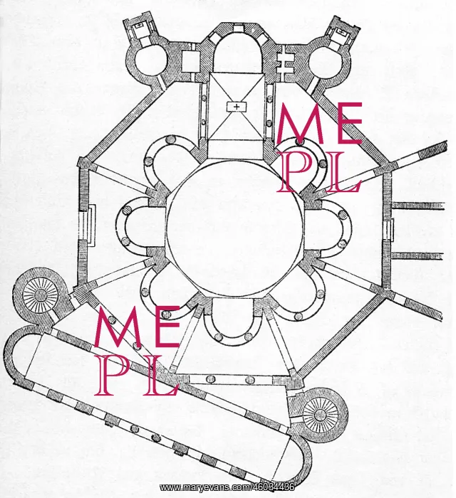 : architecture, floor plans, San Vitale, Ravenna : architecture, floor plans, San Vitale, Ravenna