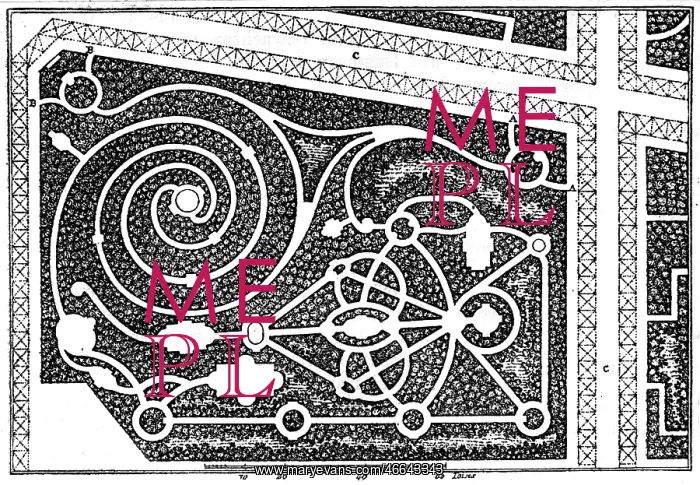: architecture, labyrinth, garden of Choisy Castle : architecture, labyrinth, garden of Choisy Castle