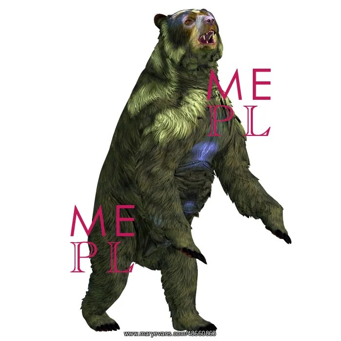 : Arctodus bear rearing up : Arctodus bear rearing up