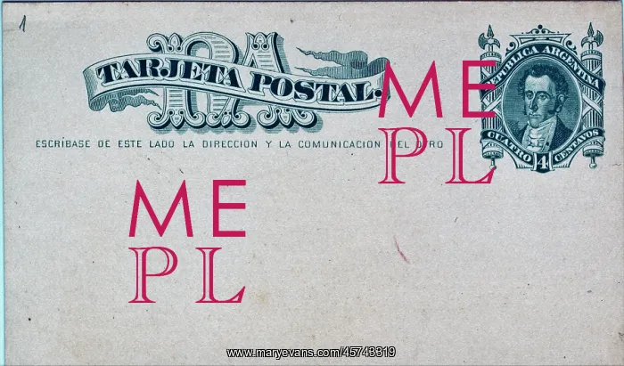 : Argentinian Republic Tarjeta Postal : Argentinian Republic Tarjeta Postal