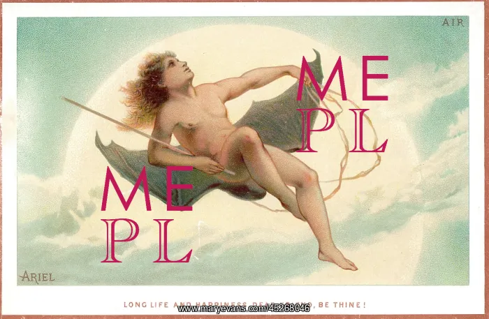 : Ariel on a greetings card : Ariel on a greetings card