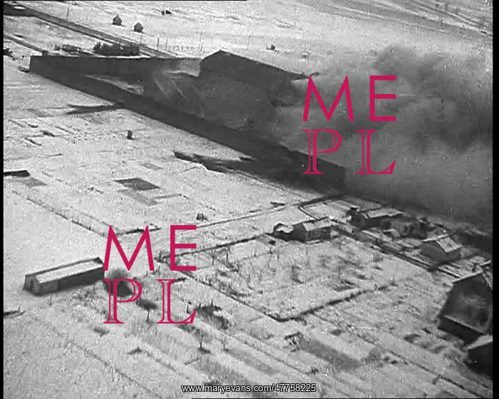 : Ariel View of Amiens Jail during Operation Jericho : Ariel View of Amiens Jail during Operation Jericho