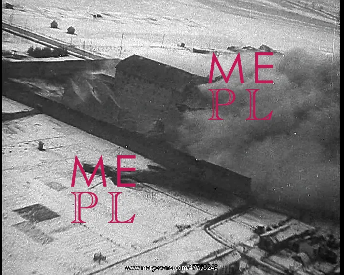 : Ariel View of Amiens Jail during Operation Jericho : Ariel View of Amiens Jail during Operation Jericho