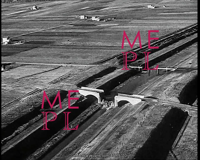: An Ariel View of Bridges Blown up by Retreating : An Ariel View of Bridges Blown up by Retreating