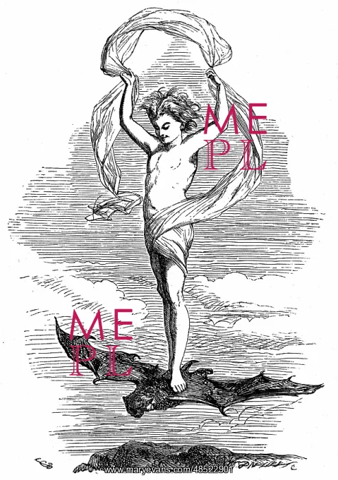 : Ariel on his way back to his master, Prospero : Ariel on his way back to his master, Prospero