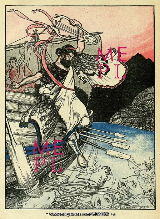 : Arion of Methymna leaping into the sea : Arion of Methymna leaping into the sea