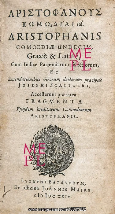  : ARISTOPHANES (445-380 BC)