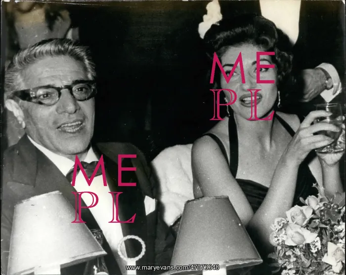 : Aristotle Onassis and Maria Callas, opera singer : Aristotle Onassis and Maria Callas, opera singer