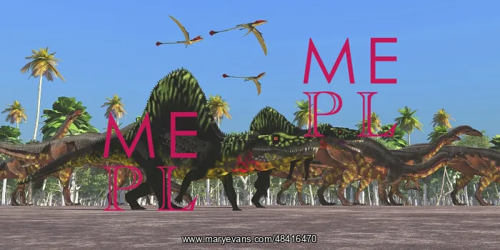 : Arizonasaurus dinosaurs follow along with a herd of ? : Arizonasaurus dinosaurs follow along with a herd of ?