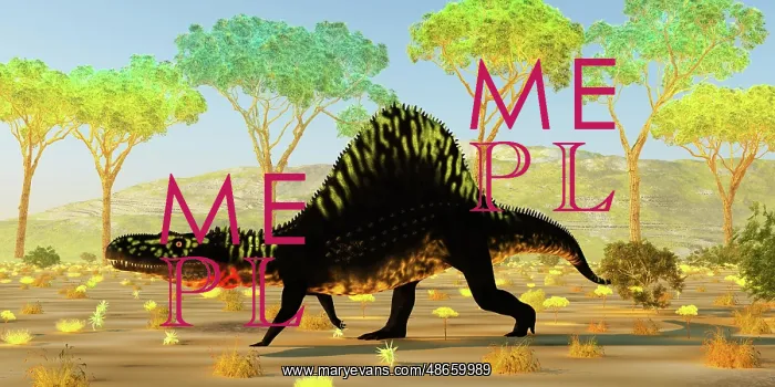 : Arizonasaurus walking in the Triassic period : Arizonasaurus walking in the Triassic period