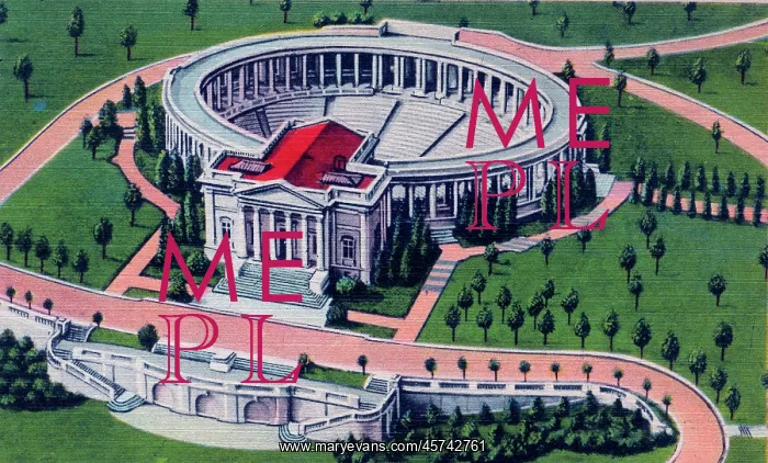 : Arlington Memorial Ampitheatre, Virginia. Aerial view : Arlington Memorial Ampitheatre, Virginia. Aerial view