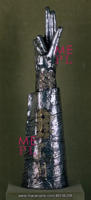 : Arm Reliquary of Saint Georges. 14th c. Silver : Arm Reliquary of Saint Georges. 14th c. Silver