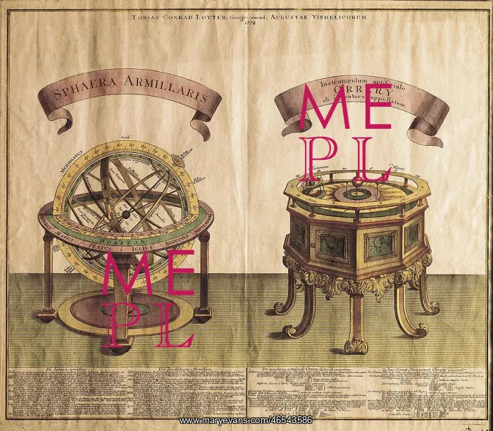 : Armilar sphere and planetarium (1774). SPAIN : Armilar sphere and planetarium (1774). SPAIN
