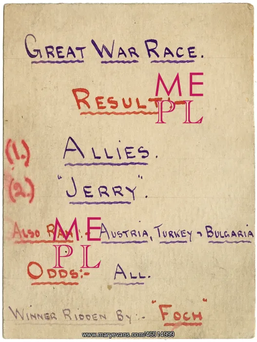 : Armistice Day hand-drawn postcard : Armistice Day hand-drawn postcard