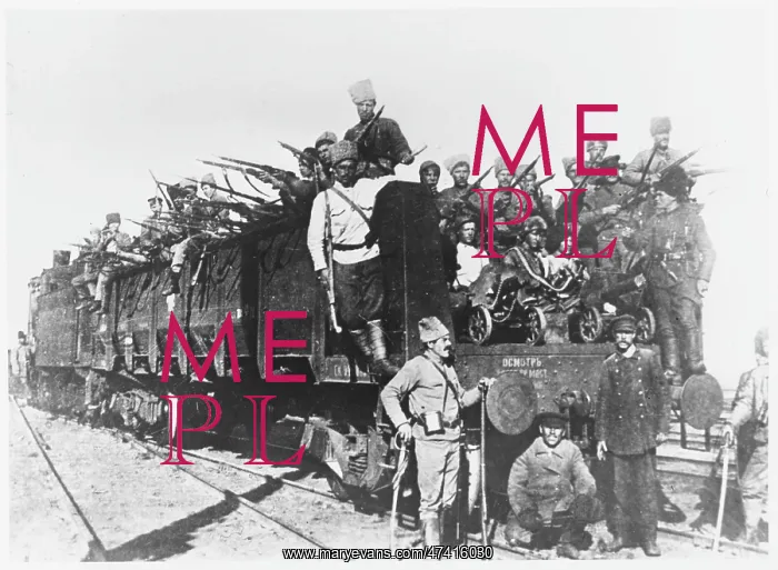 : ARMOURED TRAIN AT SAMARA : ARMOURED TRAIN AT SAMARA