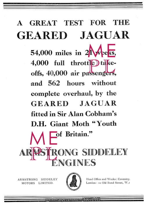 : Armstrong Siddeley Geared Jaguar Aero Engine : Armstrong Siddeley Geared Jaguar Aero Engine