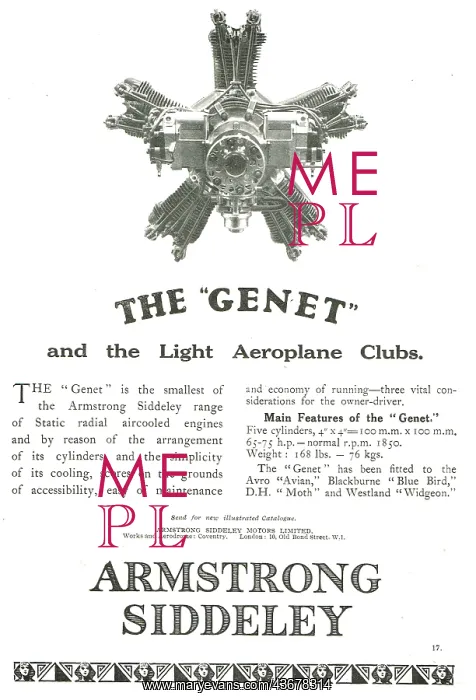 : Armstrong Siddeley Genet : Armstrong Siddeley Genet